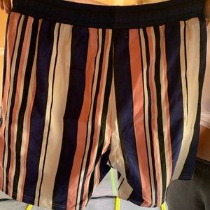 Striped shorts. Could also be swim trunks.
